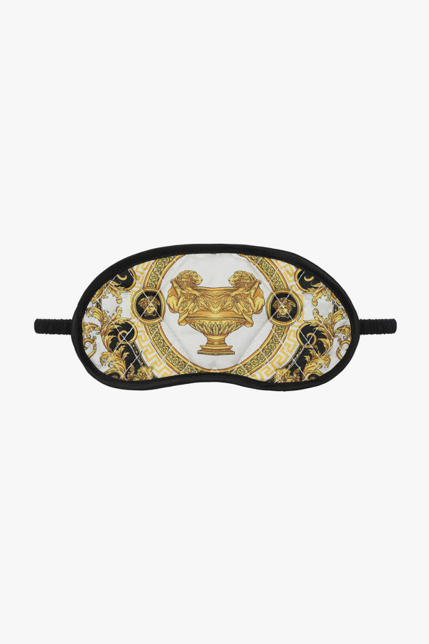 マスク VERSACE Printed silk eye mask (ZMAS18104ZSEP0186 Z7011) VERSACE Crete de Fleur Sleep Mask ZMAS18104 ZSEP0186 Z7011